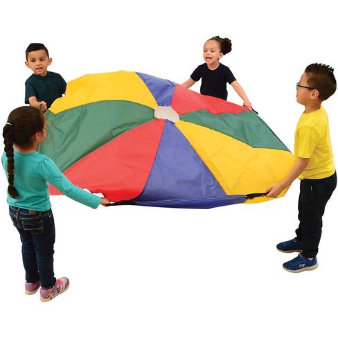 Constructive Playthings 6' diam. "No-Rip" Children's Active Play Parachute with Double Stitched Hem and Vent, Tape Handles for a Firm Grip and Storage Bag; for Ages 3 Years and Up in Saudi Arabia