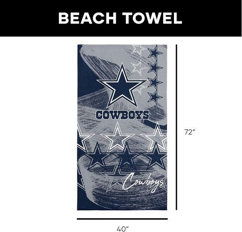 Northwest NFL Oversized Microfiber Beach Towel, 40 x 72 Inches – Quick Dry, Sand Resistant, Lightweight, Absorbent in Kuwait