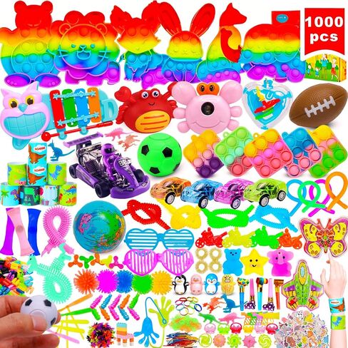 1000 Pcs Kids Party Favors Stocking Stuffers Gifts,Fidgets Toys Pack,Bulk Toys for Carnival Treasure Classroom Prizes Box,Adults Stress Relief Sensory Toys,Pinata Filler, Autism Autistic Children ADHD in Saudi Arabia