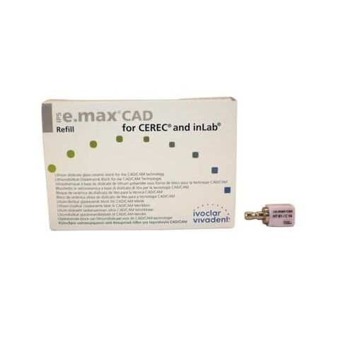 Ivoclar Vivadent 626412 IPS e.max CAD CEREC Blocks InLab HT B1 C14 5/Pk in Saudi Arabia