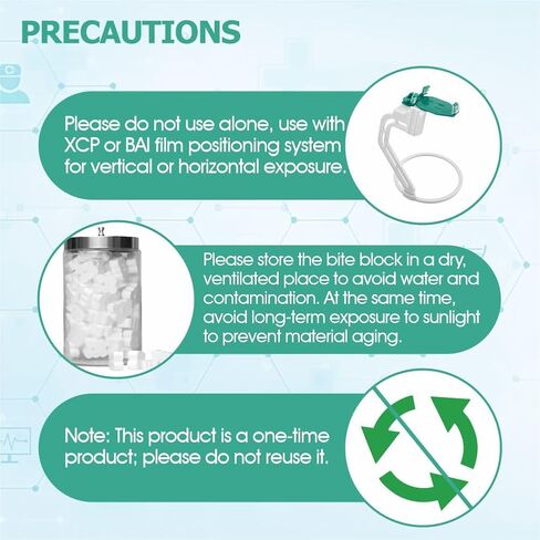 Disposable Dental X-ray Film Holder - Oral Bite Blocks Film Bracket for XCP and BAI System, EPP Foam Material, 100 Pcs in Kuwait