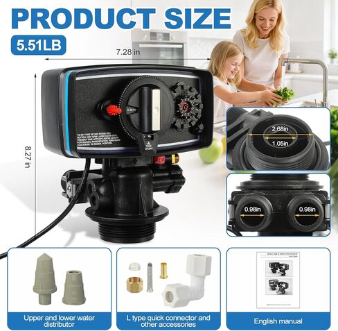 صمام التحكم في منقي المياه، نوع التدفق 110 فولت، شاشة عرض مؤقت رقمية لنظام معالجة المياه in Kuwait