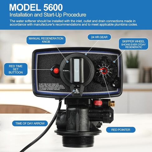 صمام التحكم في منقي المياه، نوع التدفق 110 فولت، شاشة عرض مؤقت رقمية لنظام معالجة المياه in Kuwait