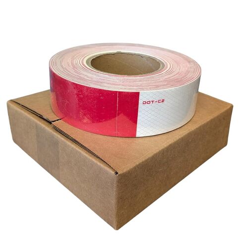 NOVA DOT-C2 DOT Tape 2 Inch x 150 Feet Red White Safety Reflective Tape Outdoor Waterproof Conspicuity Warning Tape for Trailers, Cars, Signs (50 Yards) in Saudi Arabia