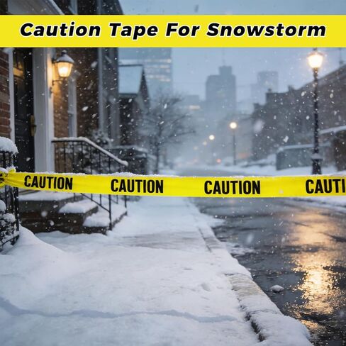 SWRT 2 Rolls Premium Yellow Caution Tape, 3 Inch x 1000FT(Total 2000FT) Bright Hazard Tape with Bold Black Text for Danger Zones/Sporting Events, Construction Tape for Crime Scenes/Halloween Decor in Saudi Arabia