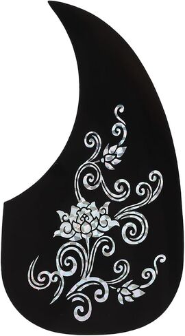 Guitar Pickguard PVC Protective Guitar Pick Guards Self Adhesive Acoustic Guitar Scratch Plate for Guitar Replacement Parts (Silver Pattern) in Saudi Arabia