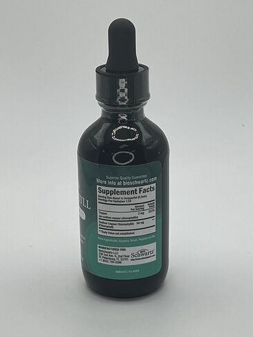 BioSchwartz Liquid Chlorophyll for Women - with Copper for Immune Support, Skin Health and Internal Deodorizer - Liquid Chlorophyll Supplement Drops for Women - Third Party Tested, 118 Servings in Kuwait