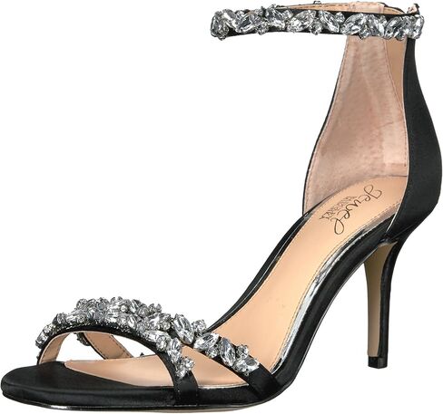 Jewel Badgley Mischka Women's Caroline Heeled Sandal, Silver, 8.5 in Kuwait