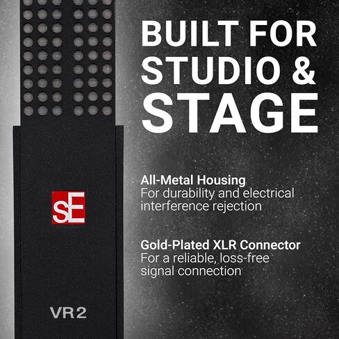 SE ELECTRONICS VR1 Passive Ribbon Microphone with Full 20Hz-18kHz Frequency Response - Classic Ribbon Mic for Acoustic Guitar, Guitar Cabinets, Drums, Acoustic Instruments, Vocals & More in Saudi Arabia