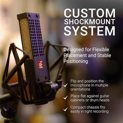 SE ELECTRONICS VR1 Passive Ribbon Microphone with Full 20Hz-18kHz Frequency Response - Classic Ribbon Mic for Acoustic Guitar, Guitar Cabinets, Drums, Acoustic Instruments, Vocals & More in Saudi Arabia