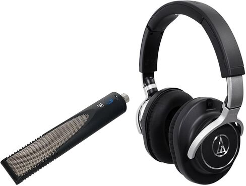 Audiosavings Se Electronics RNR1 Bundle: Recording Ribbon Microphone with Shockmount, Wooden Box, Metal Case, ATH-M70x Closed-Back Professional Monitor Headphones, 2-Items in Saudi Arabia