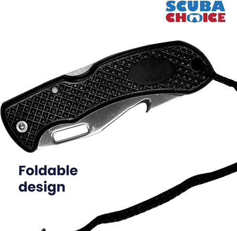 Scuba Choice Foldable BCD Knife – 3.5" Corrosion-Resistant Stainless-Steel Blade, Ergonomic Non-Slip Handle, Compact and Lightweight, Ideal for Scuba Diving, Spearfishing, Survival, and Water Sports in Saudi Arabia