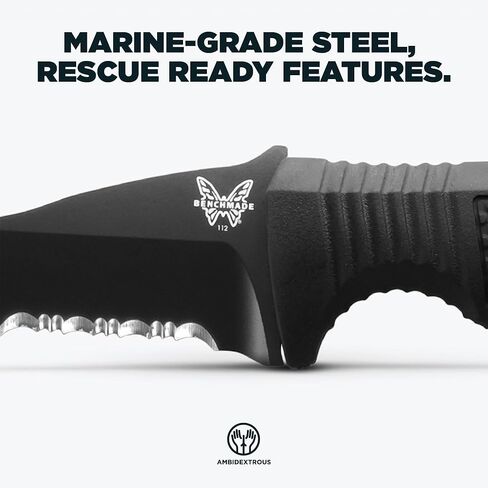 Benchmade - سكين الغوص التكتيكي H20 بمقبض سانتوبرين أسود (112SBK-BLK H20) in Saudi Arabia