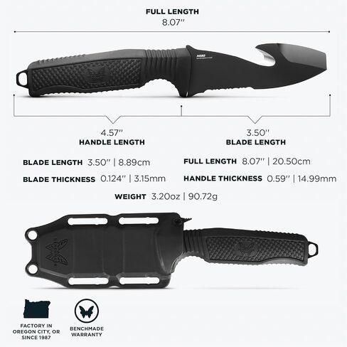 Benchmade - سكين الغوص التكتيكي H20 بمقبض سانتوبرين أسود (112SBK-BLK H20) in Saudi Arabia