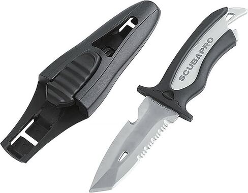 SCUBAPRO Mako Titanium Scuba Diving Knife with 3.5-Inch Blade, Includes Locking Sheath and BCD Mounting Kit in Saudi Arabia