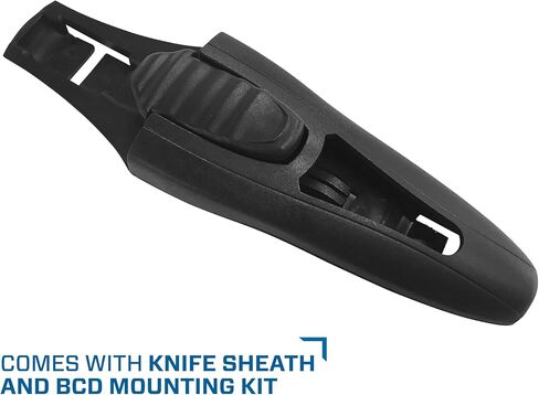 SCUBAPRO Mako Titanium Scuba Diving Knife with 3.5-Inch Blade, Includes Locking Sheath and BCD Mounting Kit in Saudi Arabia