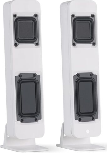شاشات DROP BMR1 V2 Nearfield - مكبرات صوت سطح المكتب المدمجة، ومشغلات BMR، واتصال بلوتوث وتناظري، ومسرح صوتي واسع، ومكبرات صوت سلكية/لاسلكية للكمبيوتر الشخصي والصوت المنزلي - أبيض in Saudi Arabia