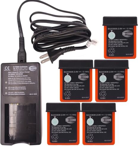 (5Pcs Batteries + 1Pc Charger) 3.6V 2100mAh BA223030 HBC Crane Remote Control Rechargeable Battery with Charger (Charger Input Voltage AC120V) in Saudi Arabia