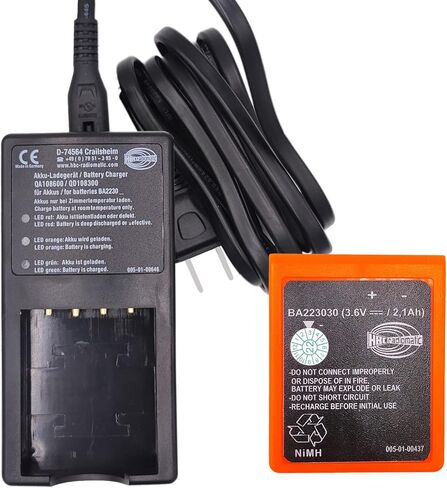 (1Pc Battery + 1Pc Charger) 3.6V 2100mAh BA223030 HBC Crane Remote Control Rechargeable Battery with Charger (Charger Input Voltage AC120V) in Saudi Arabia