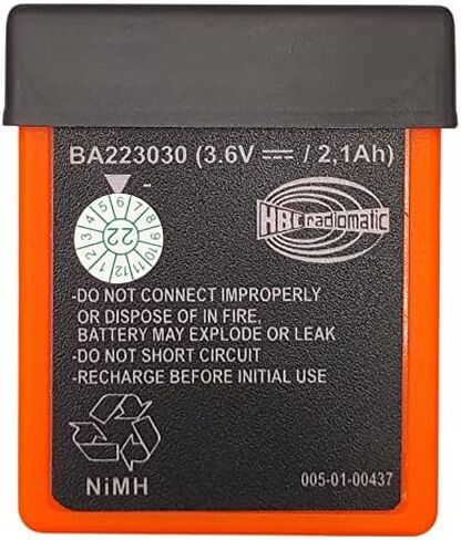 (1Pc Battery + 1Pc Charger) 3.6V 2100mAh BA223030 HBC Crane Remote Control Rechargeable Battery with Charger (Charger Input Voltage AC120V) in Saudi Arabia