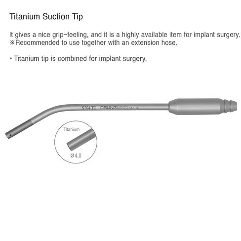 Dental Titanium Suction Tip 4mm Osung -SN4TI in Saudi Arabia