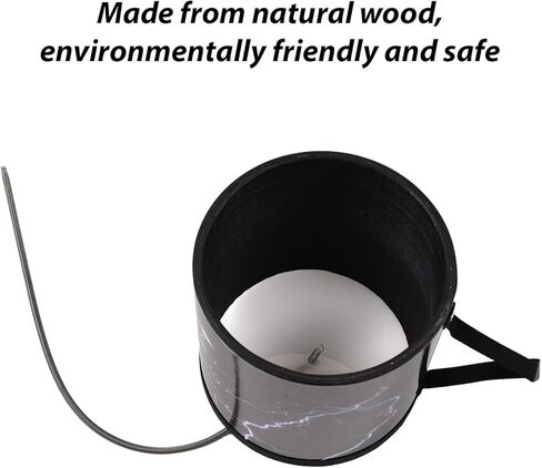 HXBER 6 Inch Spring Drum Thunder Drum Sound Effect Instrument Wooden Lightweight Portable Thunder Tube Sound Maker Thunder Sound Simulation for Large Gatherings Sports Events Celebrations in Saudi Arabia