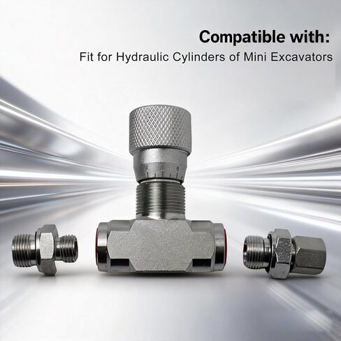 صمام التحكم في التدفق الهيدروليكي متوافق مع الحفار الصغير، وصلة L08 M14 مقاس 3/8 بوصة، استبدل STB-G3/8 in Kuwait