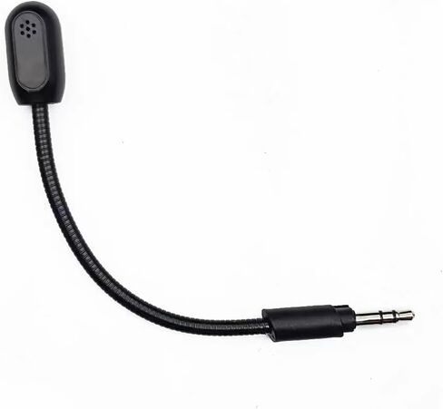 ميكروفون بديل فقط لاستبدال ميكروفون سماعة الرأس Logitech G233، أسود، كابل معدني من الألياف الزجاجية 14 سم، ميكروفون بوم قابل للفصل 3.5 مم متوافق مع سماعات الألعاب G233 G433 GPRO in Kuwait