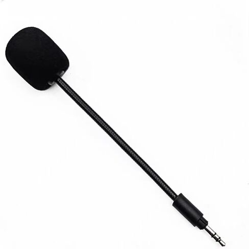 ميكروفون بديل فقط لاستبدال ميكروفون سماعة الرأس Logitech G233، أسود، كابل معدني من الألياف الزجاجية 14 سم، ميكروفون بوم قابل للفصل 3.5 مم متوافق مع سماعات الألعاب G233 G433 GPRO in Kuwait