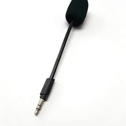 ميكروفون بديل فقط لاستبدال ميكروفون سماعة الرأس Logitech G233، أسود، كابل معدني من الألياف الزجاجية 14 سم، ميكروفون بوم قابل للفصل 3.5 مم متوافق مع سماعات الألعاب G233 G433 GPRO in Kuwait