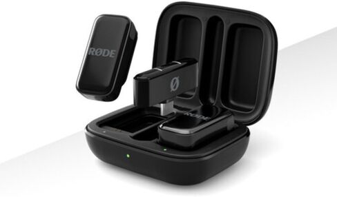 Rode Wireless Micro 2-Person Ultracompact Wireless Microphone 2.4 GHz, Black Bundle Interview GO Handheld Mic Adapter GO, Anti-Static Screen Cleaning Wipes (5-Pack) in Saudi Arabia