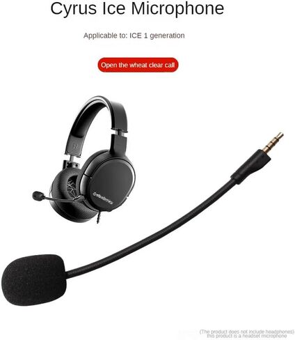 ميكروفون بديل لسماعات الألعاب Cyrus Arctis1 Ice، موصل مطلي بالذهب، قابل للفصل مع غطاء إسفنجي in Kuwait