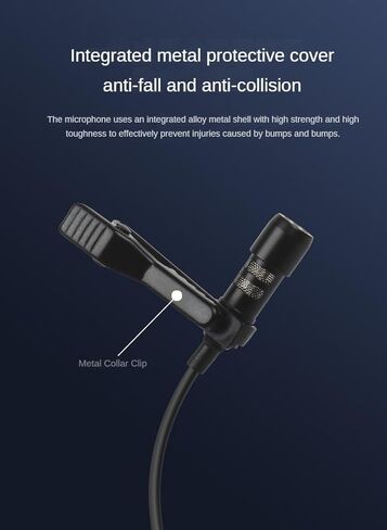 ميكروفون USB-C Lavalier، ميكروفون مكثف متعدد الاتجاهات 360 درجة لتسجيل واضح للغاية على الهاتف الذكي/الكمبيوتر الشخصي، هيكل معدني لمدونة الفيديو، والمقابلة، والفصل عبر الإنترنت in Kuwait