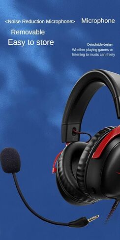ميكروفون من سبائك الألومنيوم لـ HyperX Cloud III | النمط الأصلي يناسب تقليل الضوضاء، خرطوم ذاكرة مرن، قابل للفصل والتوصيل والتشغيل in Kuwait
