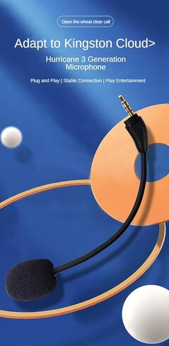 ميكروفون من سبائك الألومنيوم لـ HyperX Cloud III | النمط الأصلي يناسب تقليل الضوضاء، خرطوم ذاكرة مرن، قابل للفصل والتوصيل والتشغيل in Kuwait