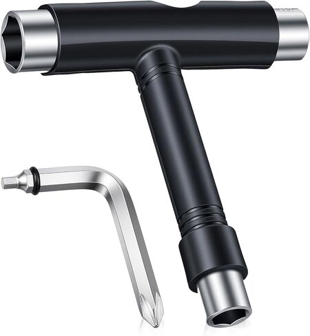 Skate Tools All-in-One, Skateboard T Tool, Tool Accessory with T-Type Allen Key and L-Type Phillips Head Wrench Screwdriver for Adjust Skateboards, Roller Skates, Longboards in Saudi Arabia