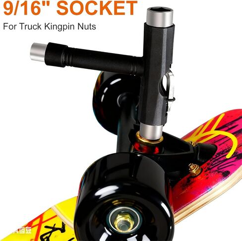 Skate Tools All-in-One, Skateboard T Tool, Tool Accessory with T-Type Allen Key and L-Type Phillips Head Wrench Screwdriver for Adjust Skateboards, Roller Skates, Longboards in Saudi Arabia