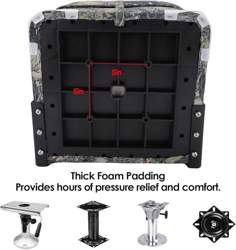 Pissente Folding Boat Seat, Low Back Padded Marine Seat With Backrest, Aluminum Alloy Hinges, For Pontoon Canoe Fishing Boats in Kuwait