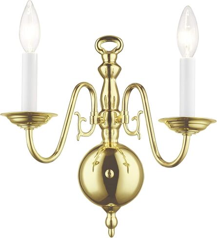 Livex Lighting 5002-01 Williamsburgh 2 Light Antique Brass Wall Sconce in Kuwait