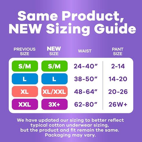 Always Discreet Reimagined Adult Diapers for Women, Maximum Absorbency Incontinence and Postpartum Underwear Size 3X+, Up to 100% Leak Free Bladder Leak Protection, 22 Count​ in Kuwait