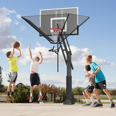 Basketball Rebounder Net Return System Machine Portable Suspended Shooting Basketball Rebounder Device Heavy Duty Basketball Training Equipment with 360°Rotating Track for Continuous Solo Practice in Kuwait