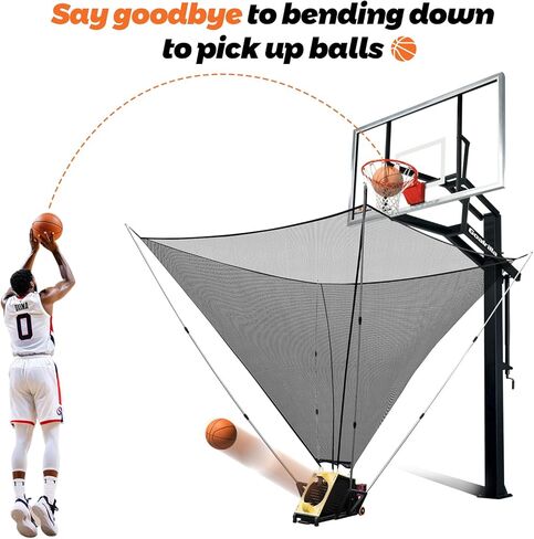 آلة رمي كرة السلة الأوتوماتيكية من Efficraft، مزدوجة الطاقة قابلة لإعادة الشحن / قابس - مدرب الرماية، آلة كرة السلة الكهربائية 2 في 1 in Kuwait
