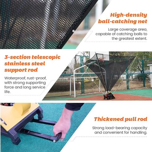 آلة رمي كرة السلة الأوتوماتيكية من Efficraft، مزدوجة الطاقة قابلة لإعادة الشحن / قابس - مدرب الرماية، آلة كرة السلة الكهربائية 2 في 1 in Kuwait