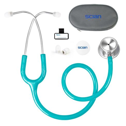 SCIAN Dual Head Stethoscope for Nurses, Kids, Adults, Classic Stainless Steel Stethoscope Kit Medical Supplies with Free Accessories and Carrying Case, Pearlescent Pink Tube in Saudi Arabia