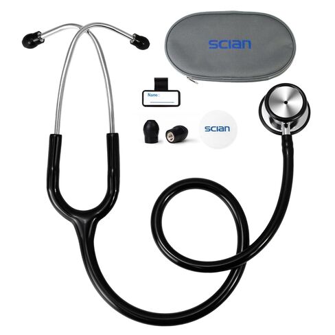 SCIAN Dual Head Stethoscope for Nurses, Kids, Adults, Classic Stainless Steel Stethoscope Kit Medical Supplies with Free Accessories and Carrying Case, Pearlescent Pink Tube in Saudi Arabia