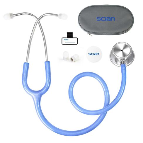 SCIAN Dual Head Stethoscope for Nurses, Kids, Adults, Classic Stainless Steel Stethoscope Kit Medical Supplies with Free Accessories and Carrying Case, Pearlescent Pink Tube in Saudi Arabia
