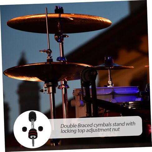 Double-layer Quick Release Cymbal Stacker Nut Black Drum Cymbal Fixing Nuts Replacement Accessory for Jazz Drum Mounting Hardware in Saudi Arabia