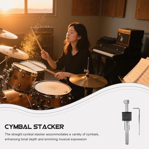 TOYANDONA Cymbal Mounting Bracket Drum Kit Extension Clamp with Stackable Cymbal Sleeves and Boom Arm for Percussion Hardware Accessories in Saudi Arabia