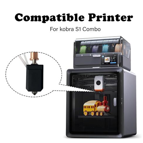 Ceramic Hotend for Kobra S1 Combo Hot End Kit Print Head Heat Block Upgrade Heating Cartridge 200K Thermistor Hardened Steel Nozzle with Extra 2PK Silicone Cover for Anycubic Kobra S1/ACE Pro in Kuwait