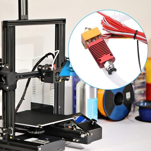 Extruder Heater Hot End Kit, Assembled MK8 Extruder Hot end Kit with 0.4mm Nozzle Silicon Sock Compatible with Creality Ender 3, Ender 3 Pro, Ender 3 V2 in Kuwait